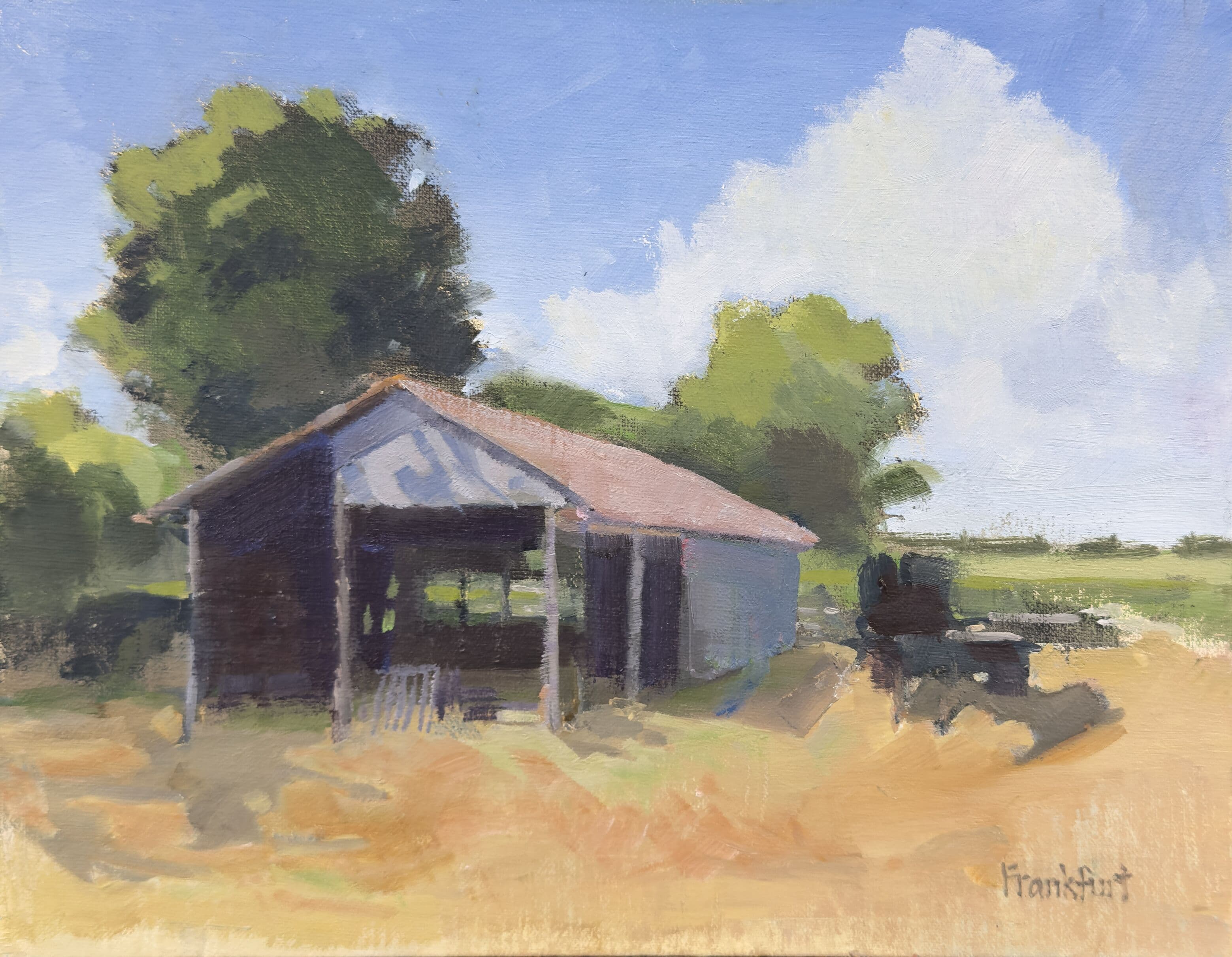 Babette’s Barn, 8x10, oil on linen panel